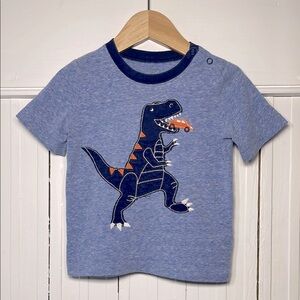 VGUC Boys T Rex Dinosaur Appliqué Short Sleeve Shirt